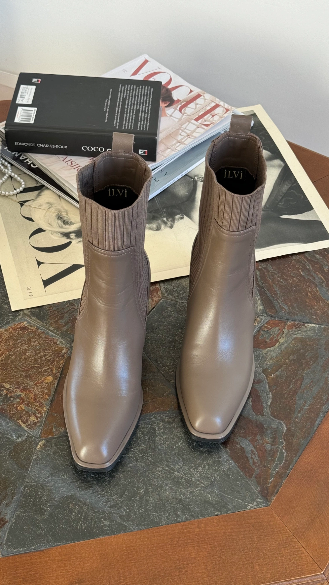 Botine de toamnă cu toc gros.