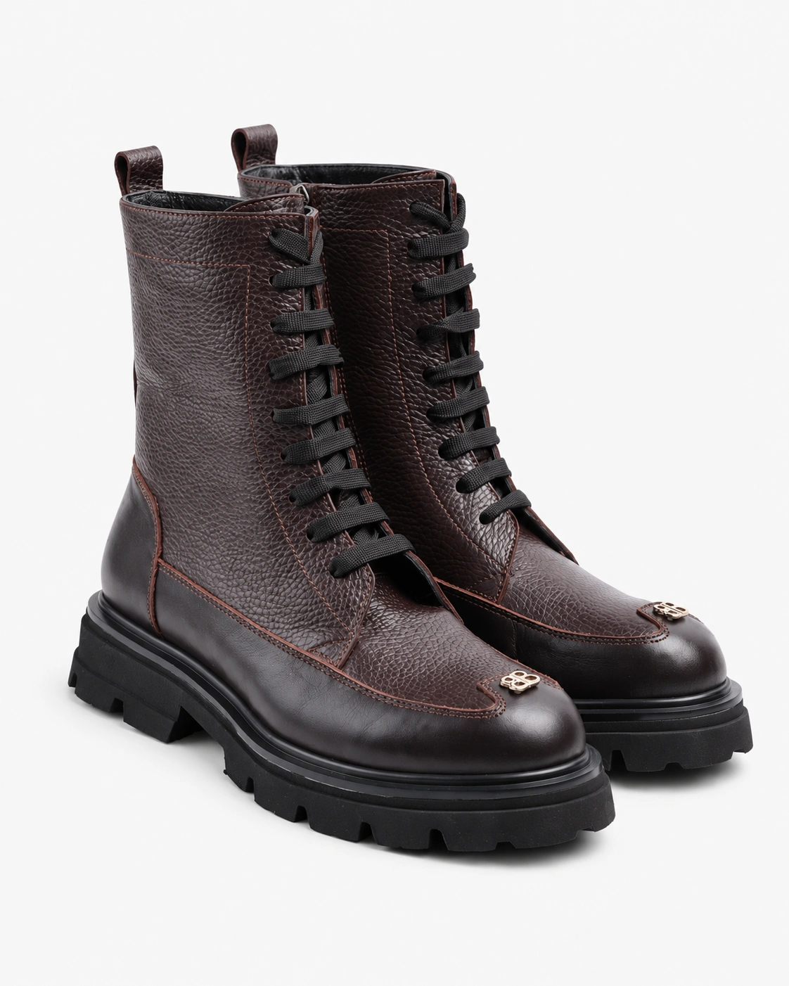 Botine maro cu talpă profilată