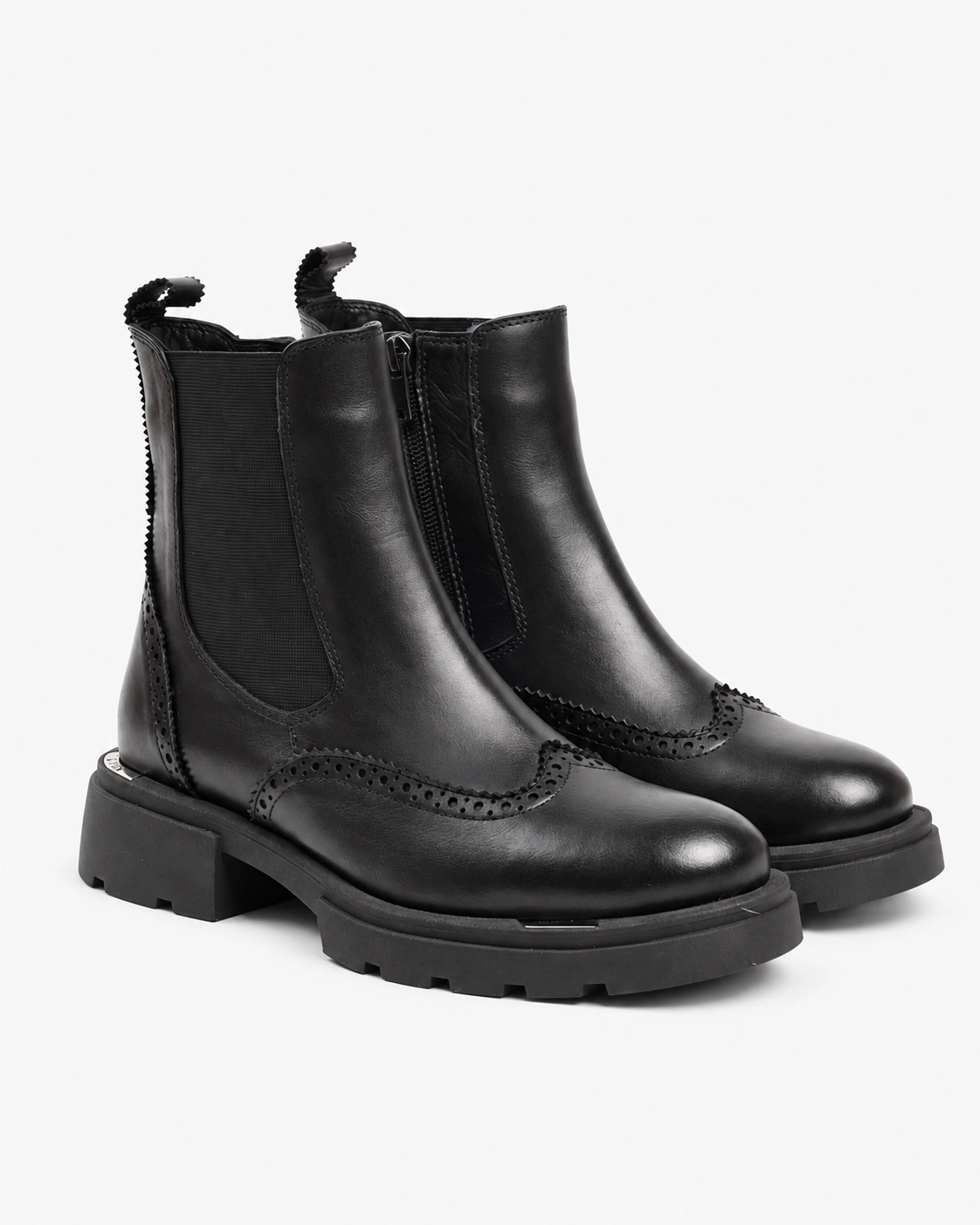 Botine Chelsea negre în stil clasic