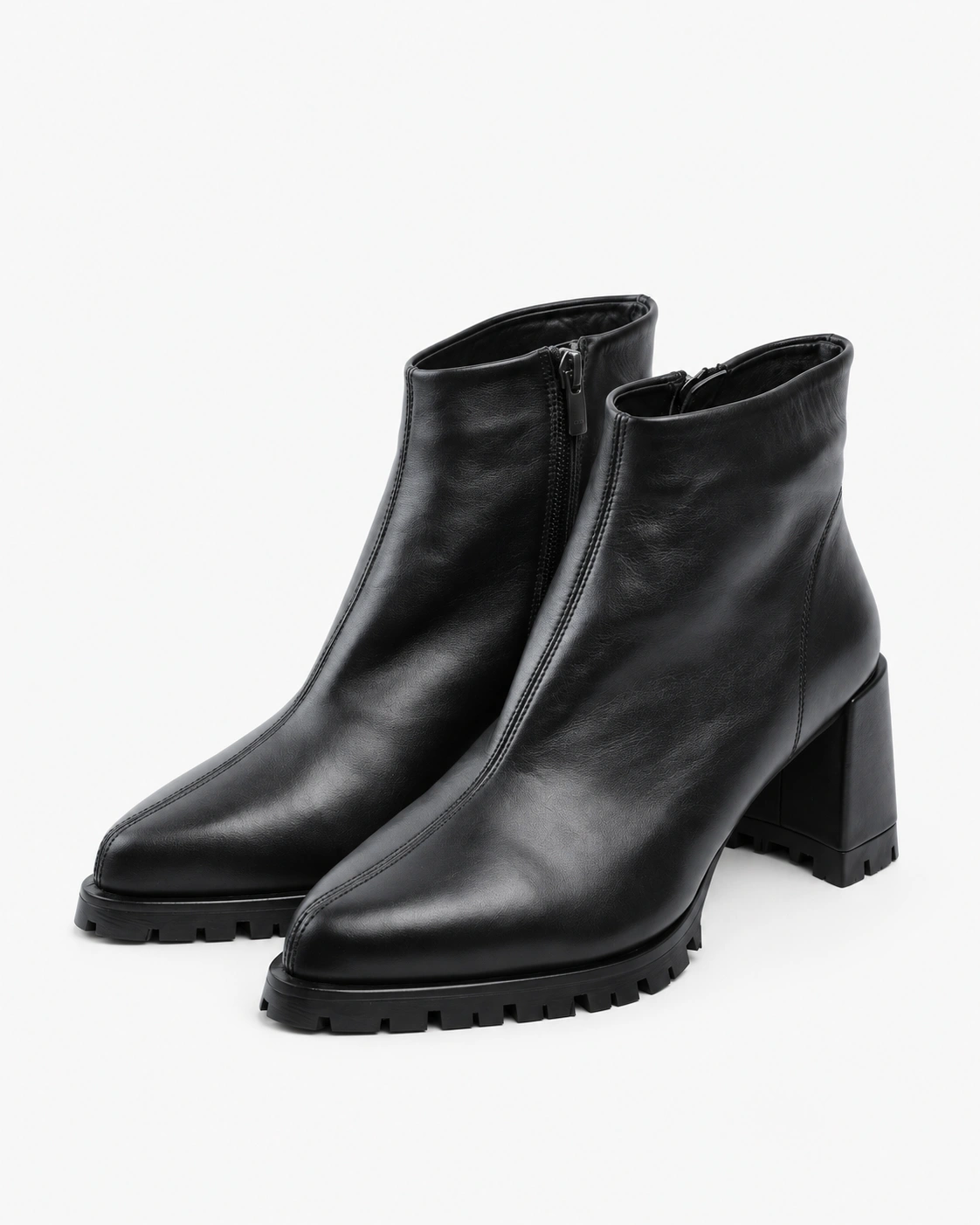 Botine de iarnă cu toc gros