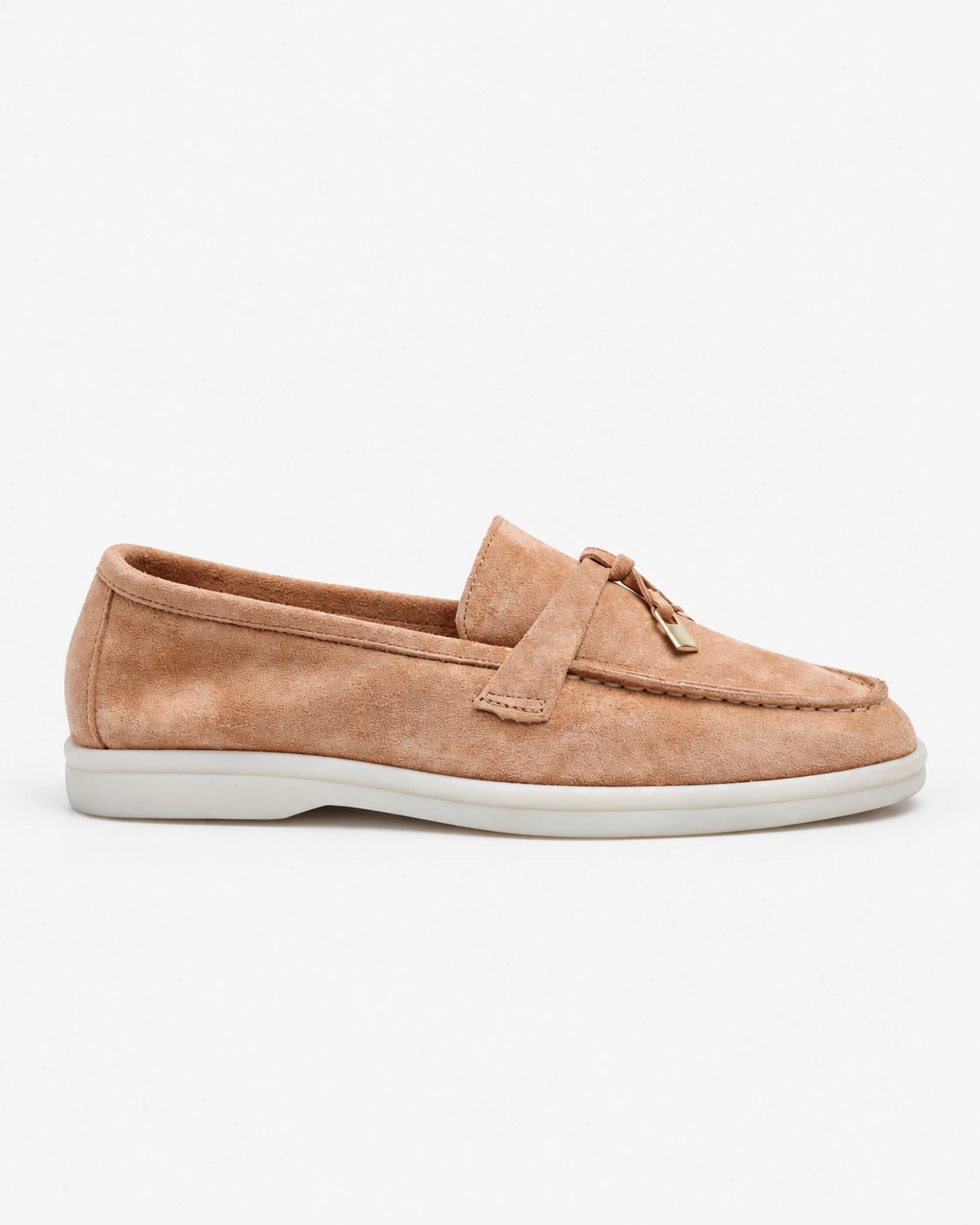 Loafers de culoarea piersicii cu detalii aurii — fotografia 3 din 4