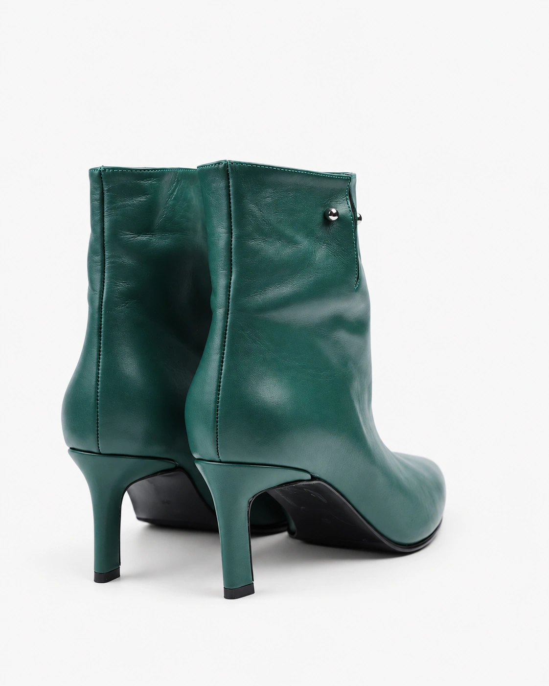 Botine verzi cu toc subțire — fotografia 4 din 4