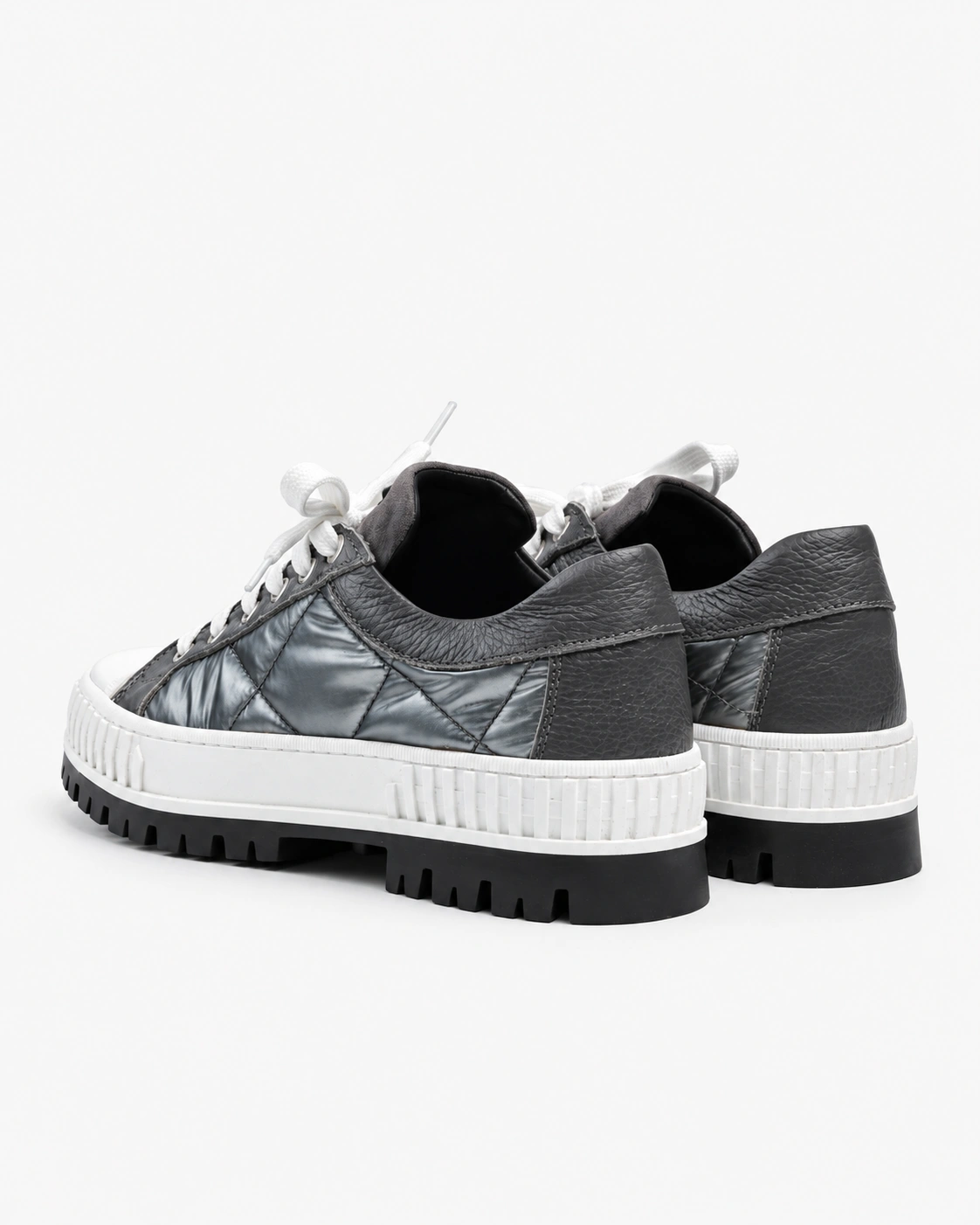 Adidași din materiale combinate cu platformă — fotografia 4 din 5