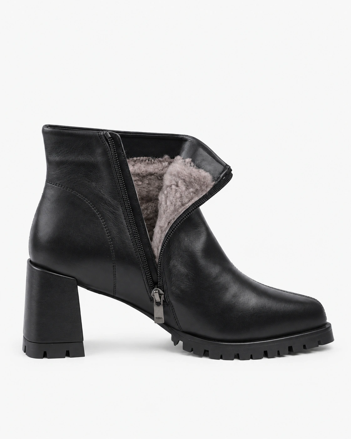 Botine de iarnă cu toc gros — fotografia 4 din 5