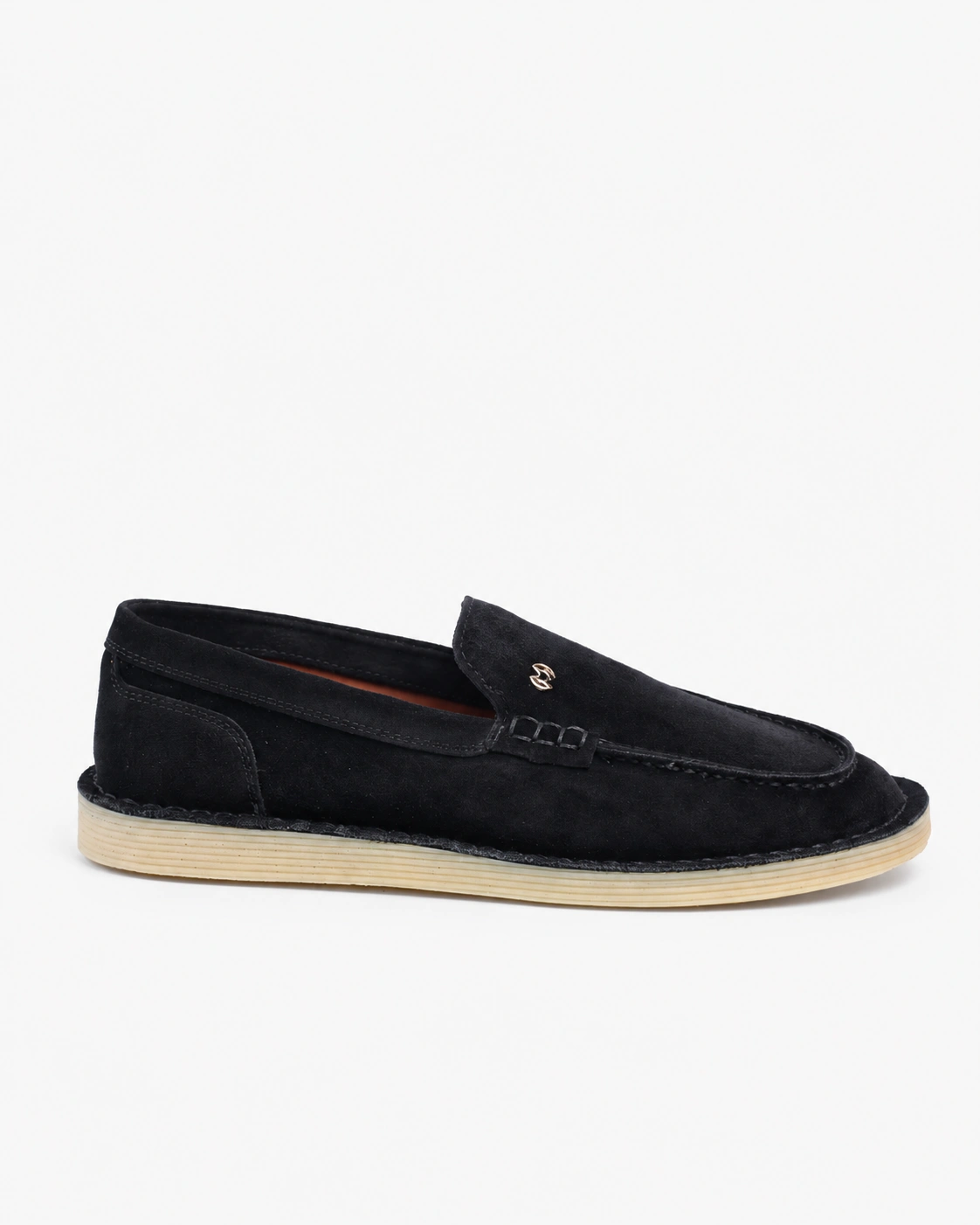 Loafers negri din piele întoarsă naturală — fotografia 4 din 5