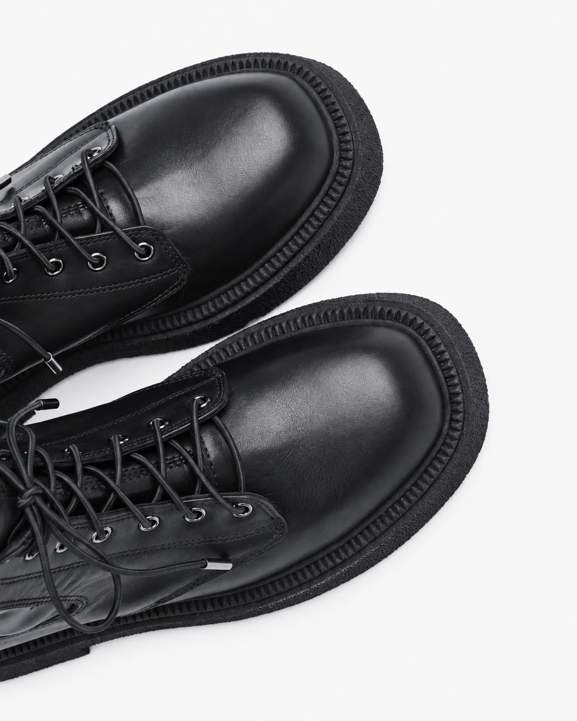 Botine negre cu partea superioară din stretch — fotografia 5 din 5