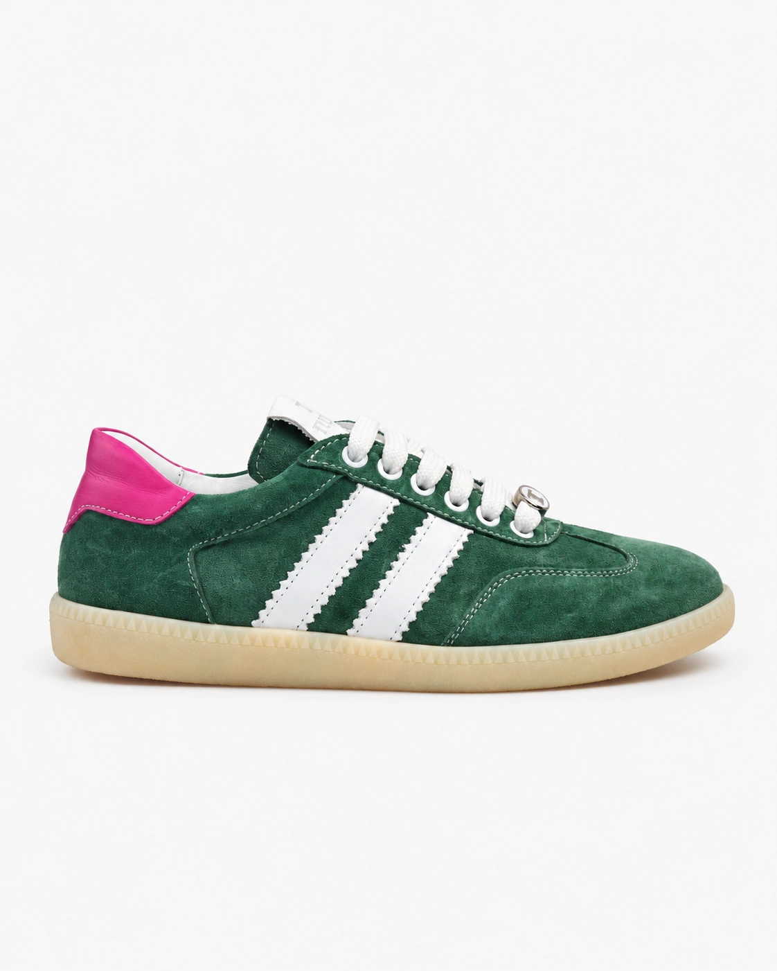 Adidași verzi din piele naturală întoarsă — fotografia 4 din 5