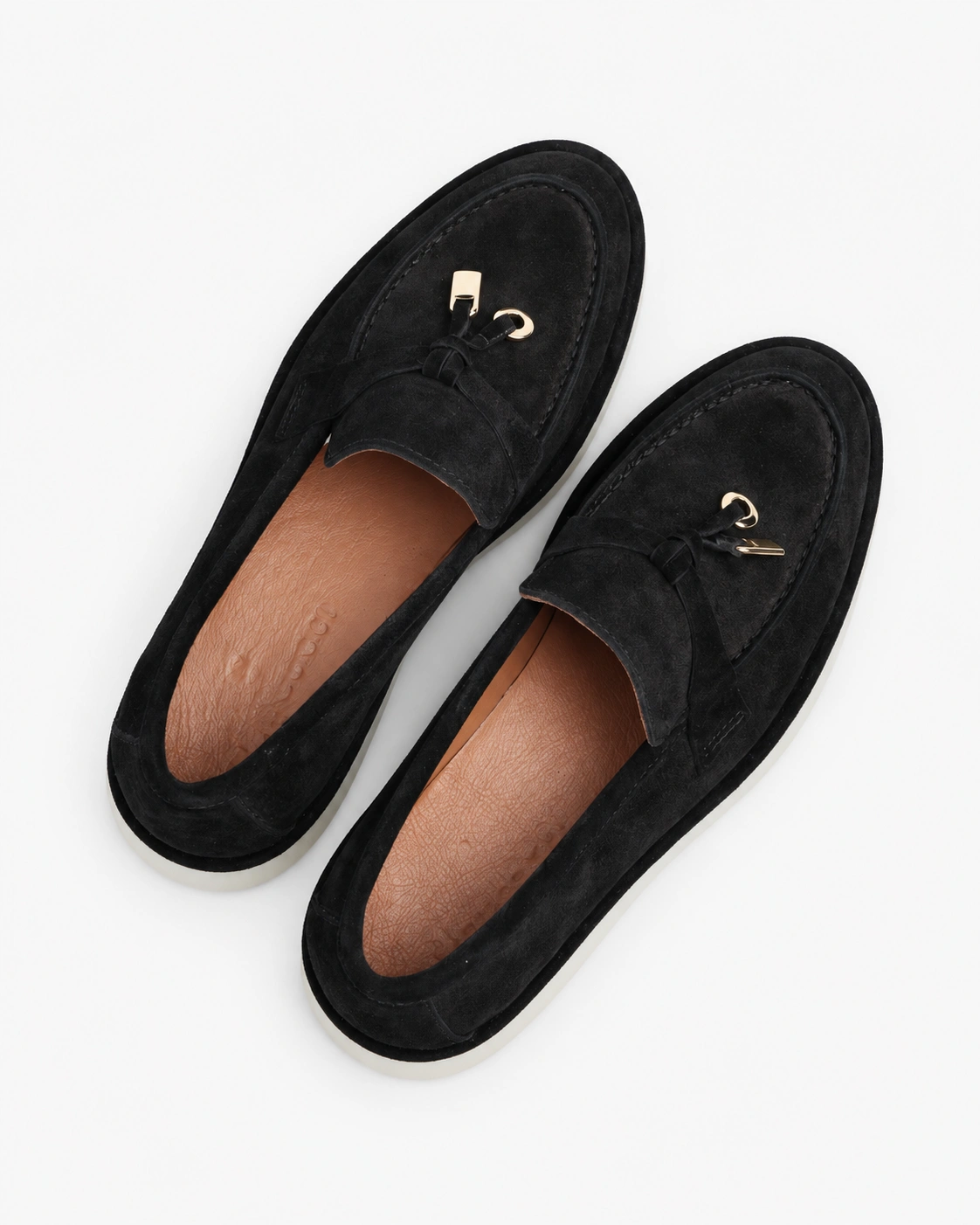 Loafers negri cu detalii aurii — fotografia 3 din 6