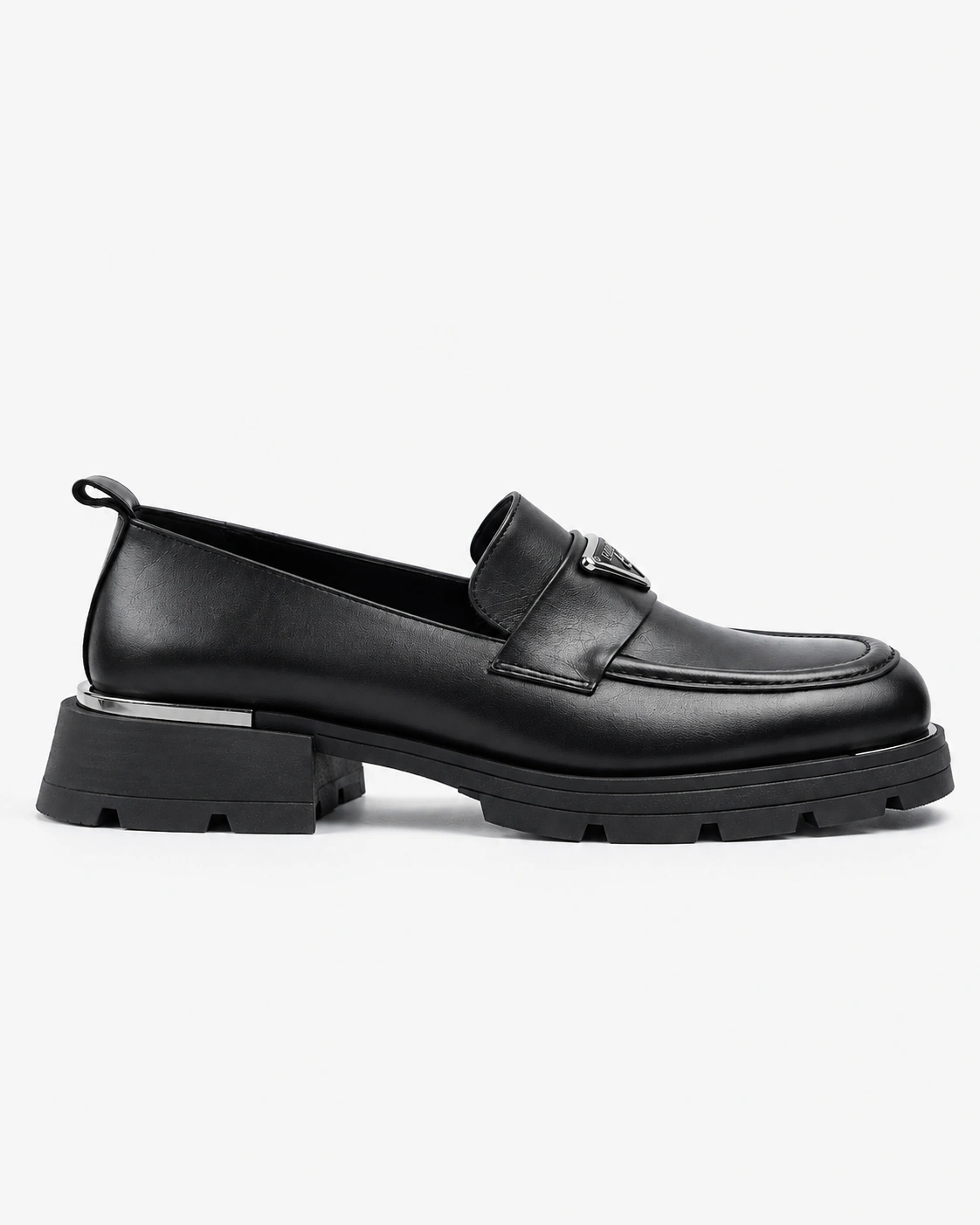 Mocasini negri cu detalii metalice — fotografia 4 din 5