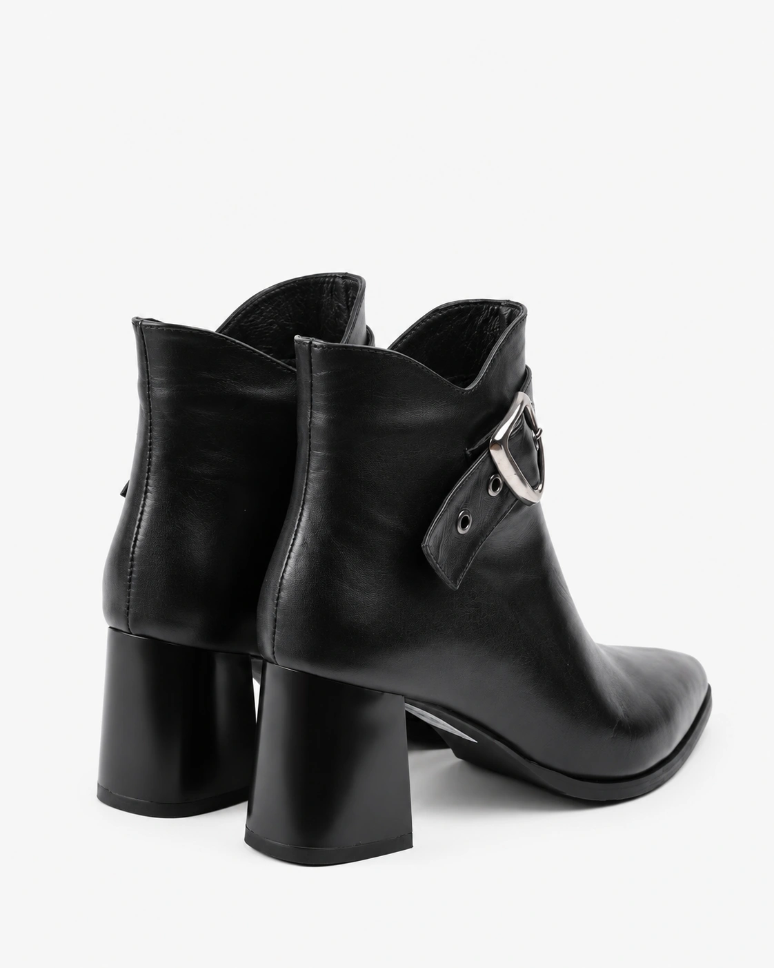 Botine cu cataramă argintie — fotografia 3 din 4