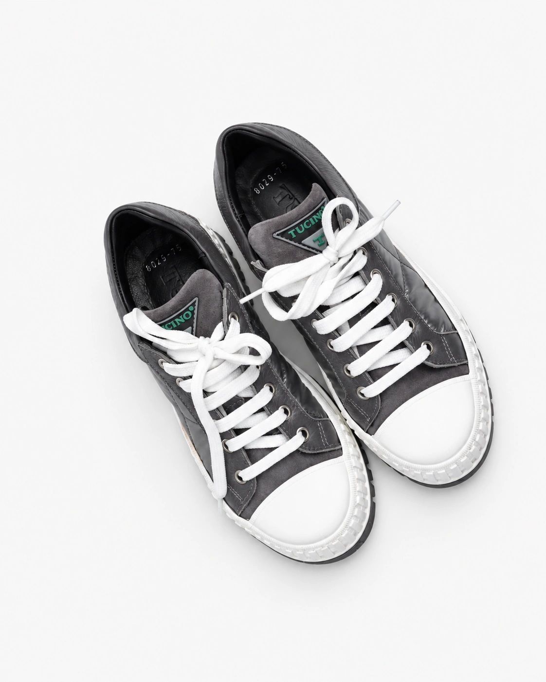 Adidași din materiale combinate cu platformă — fotografia 3 din 5
