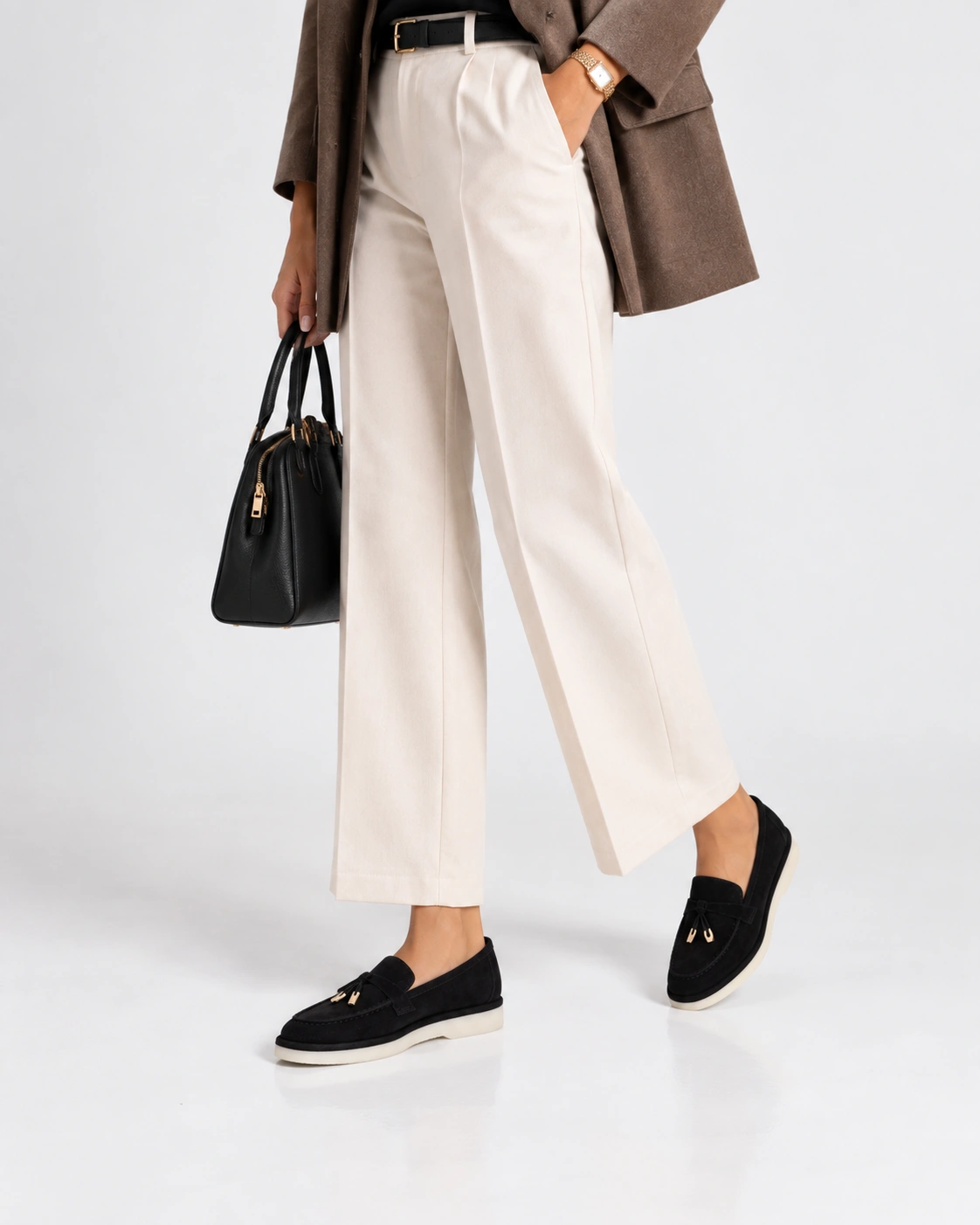 Loafers negri cu detalii aurii — fotografia 6 din 6