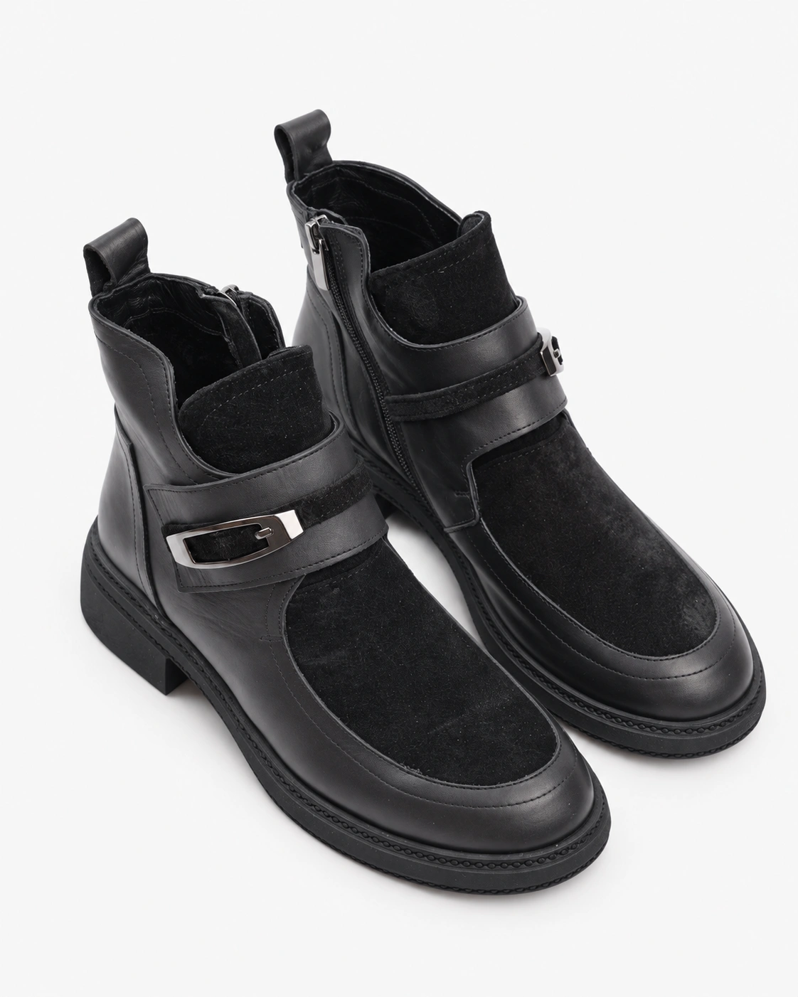 Botine negre de toamnă cu baretă — fotografia 5 din 5