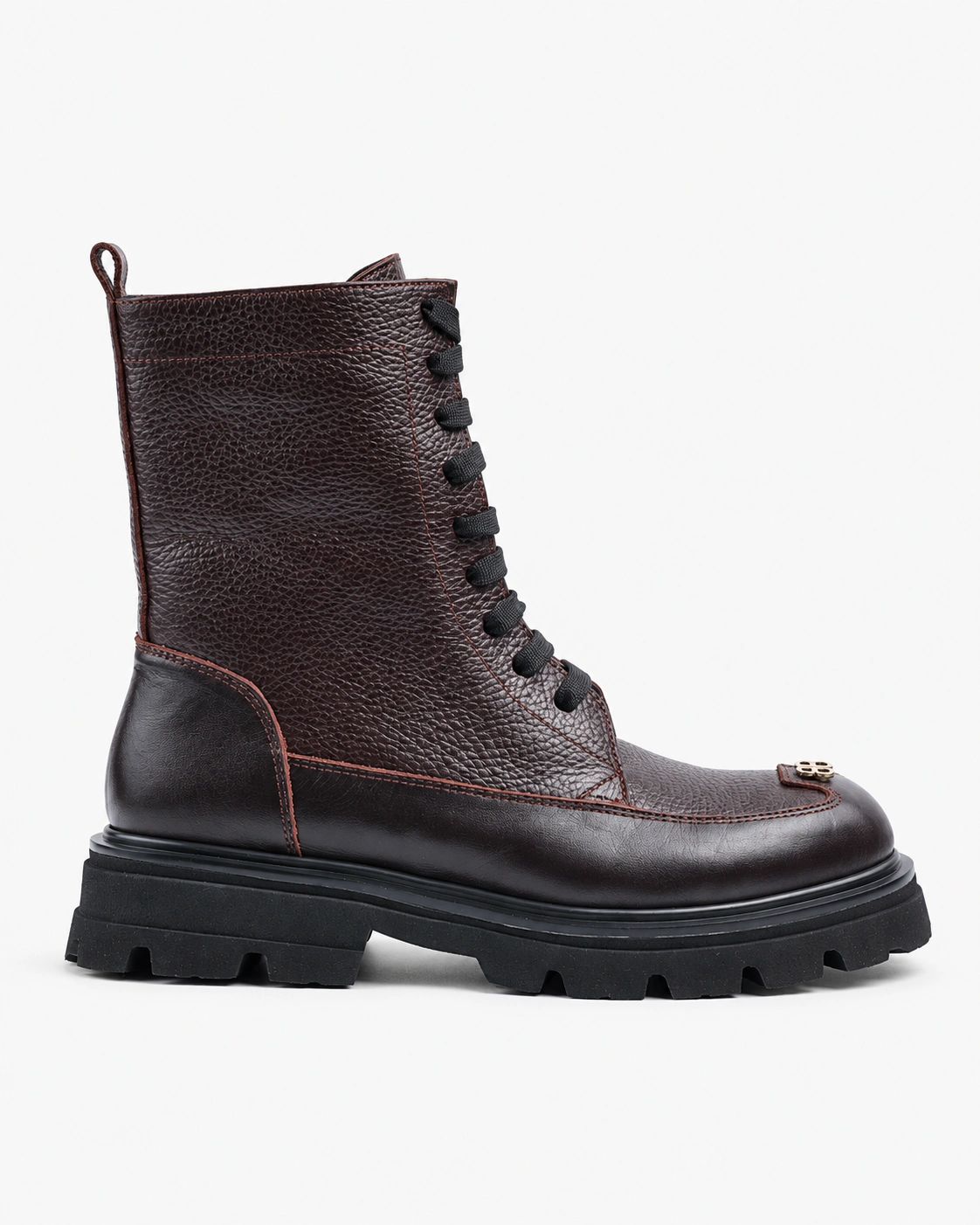 Botine maro cu talpă profilată — fotografia 5 din 5