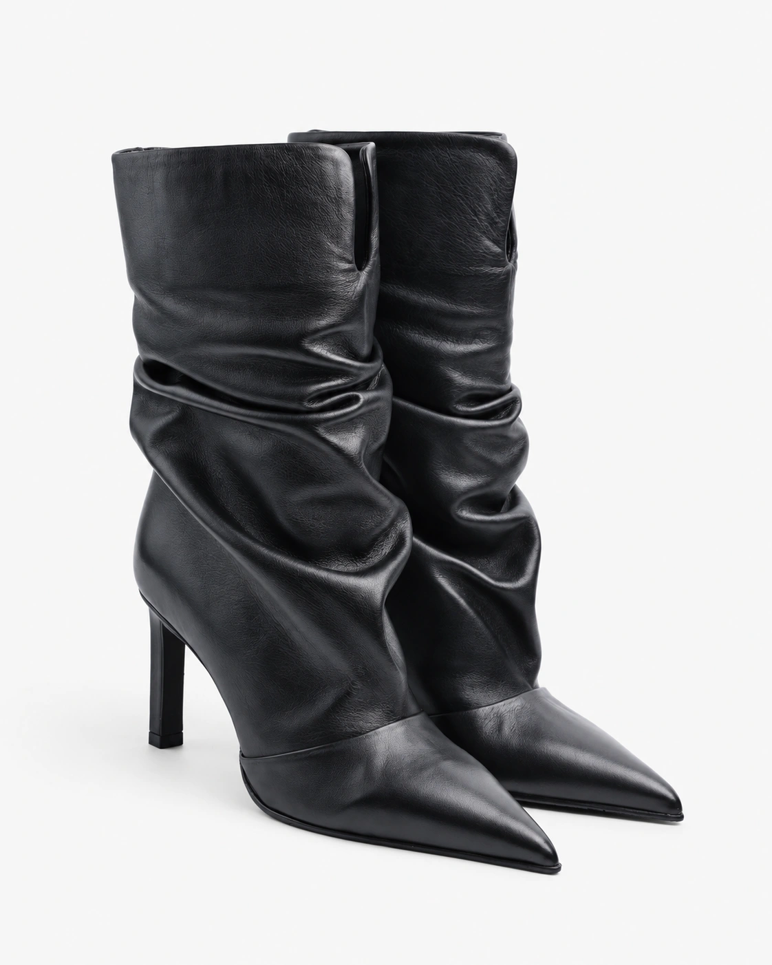 Botine negre cu toc înalt