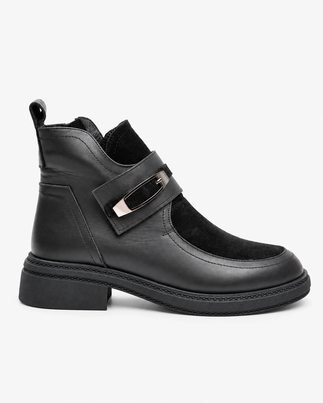 Botine negre de toamnă cu baretă — fotografia 3 din 5