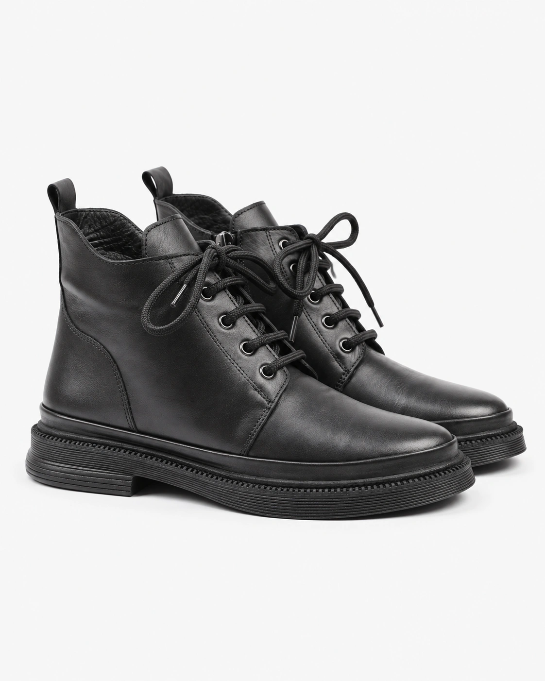 Botine din piele cu șireturi — fotografia 4 din 5