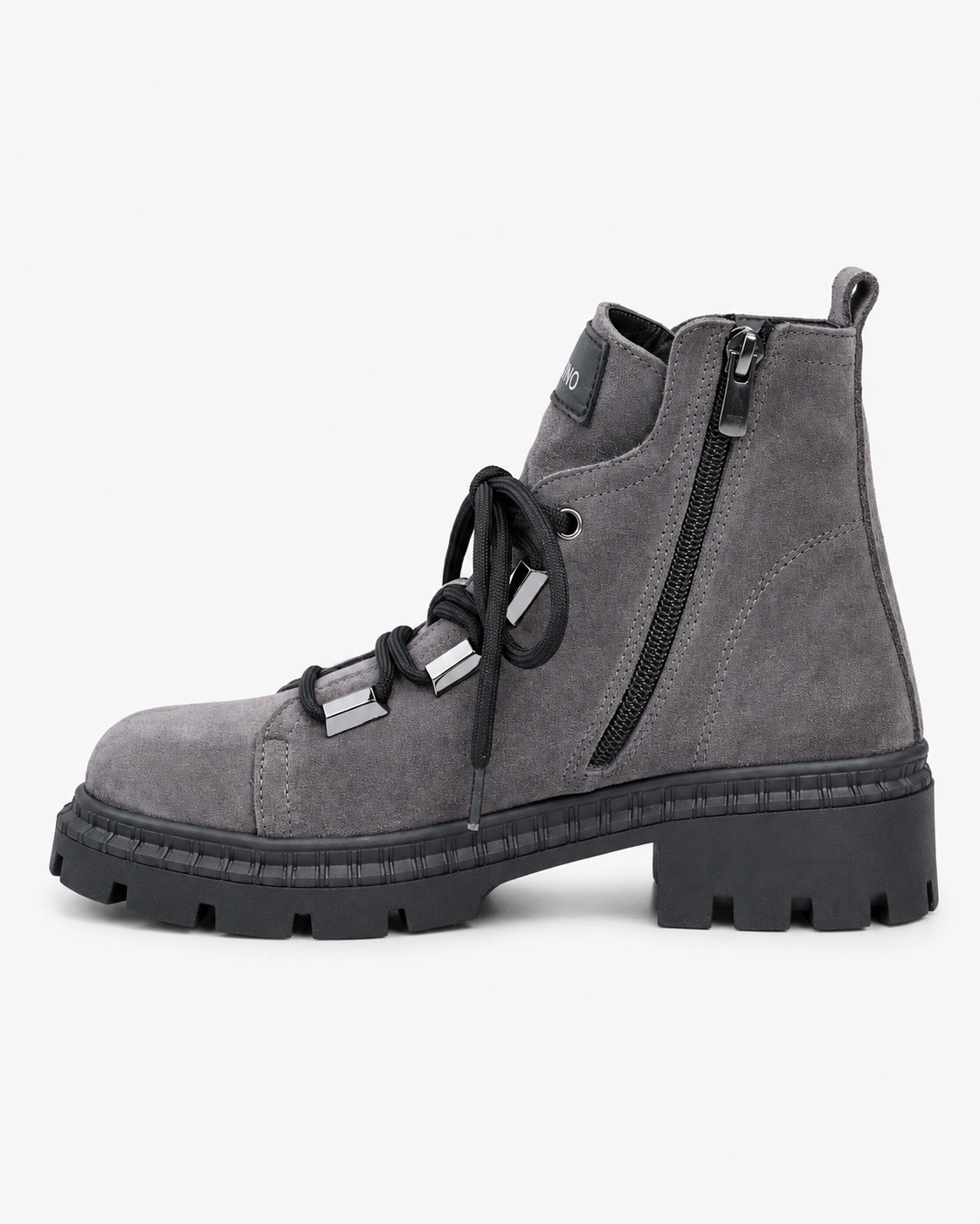 Botine gri cu talpă groasă — fotografia 3 din 4