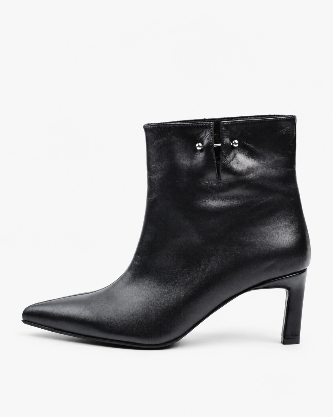 Botine negre cu toc subțire — fotografia 4 din 6