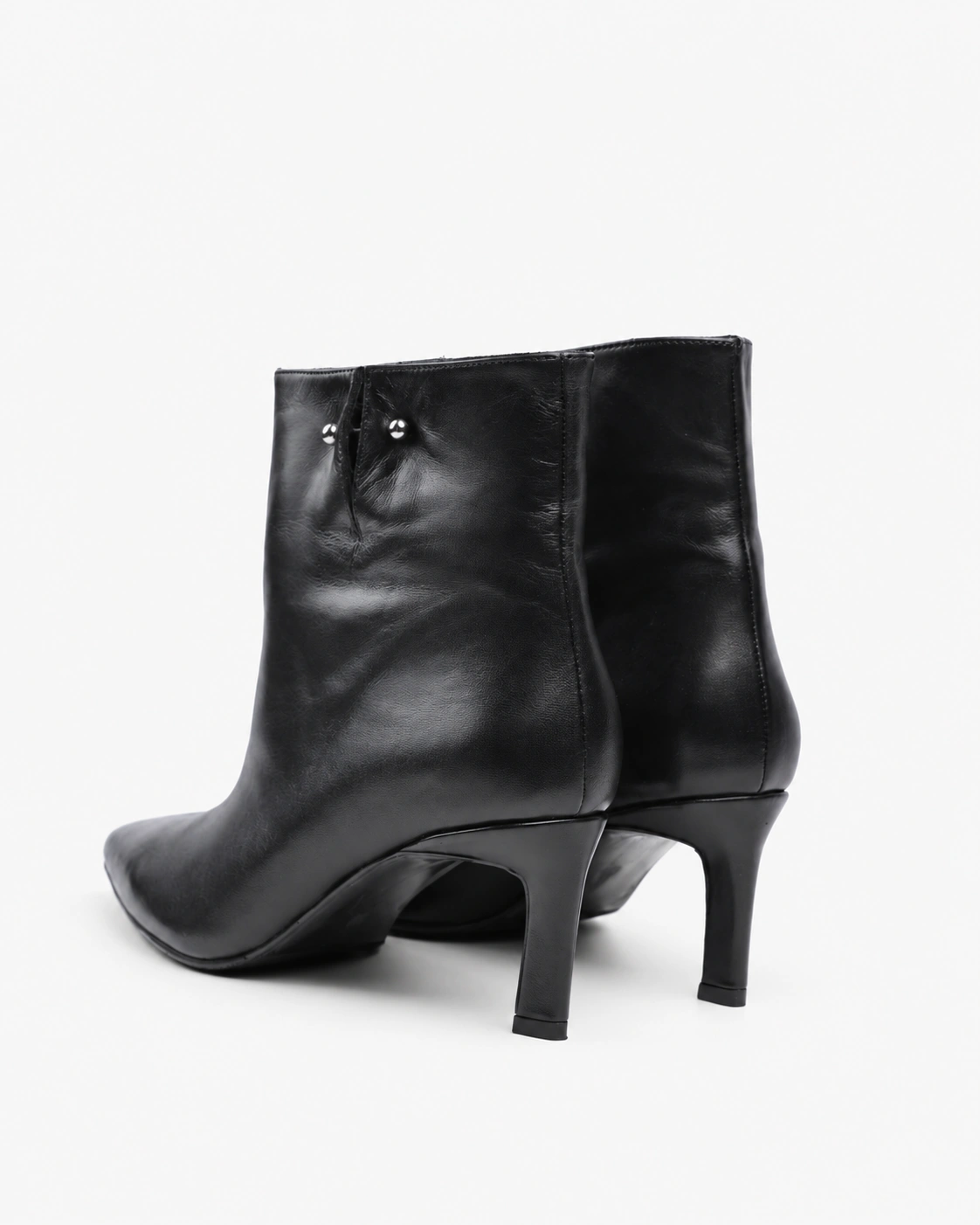 Botine negre cu toc subțire — fotografia 5 din 6