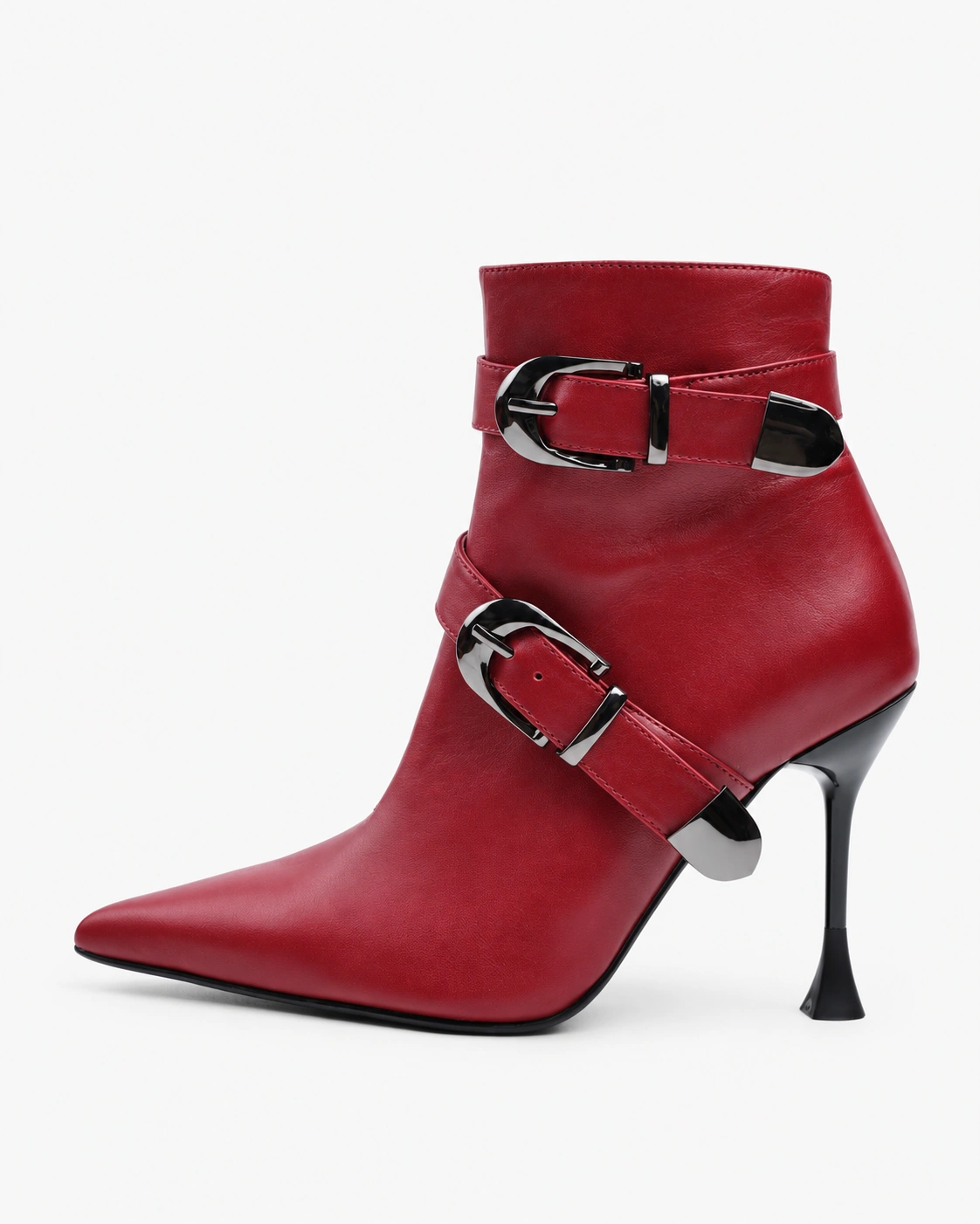 Botine roșii elegante — fotografia 3 din 4