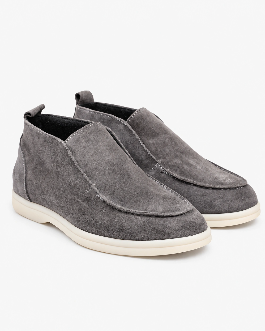 Loafers înalți de toamnă din piele întoarsă